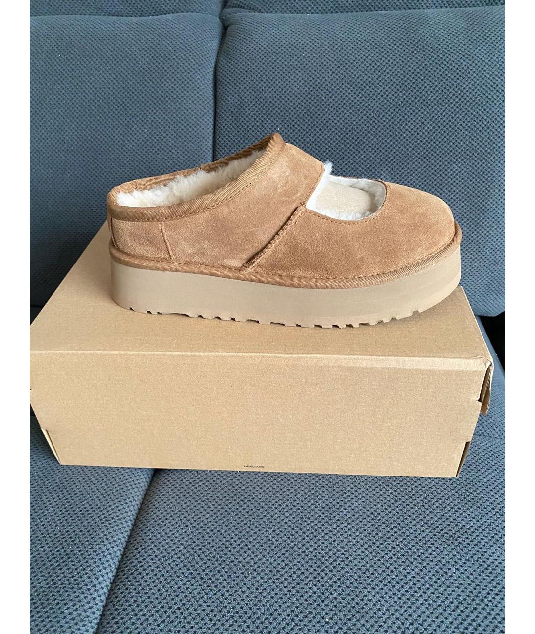 UGG AUSTRALIA Коричневые замшевые босоножки, фото 9