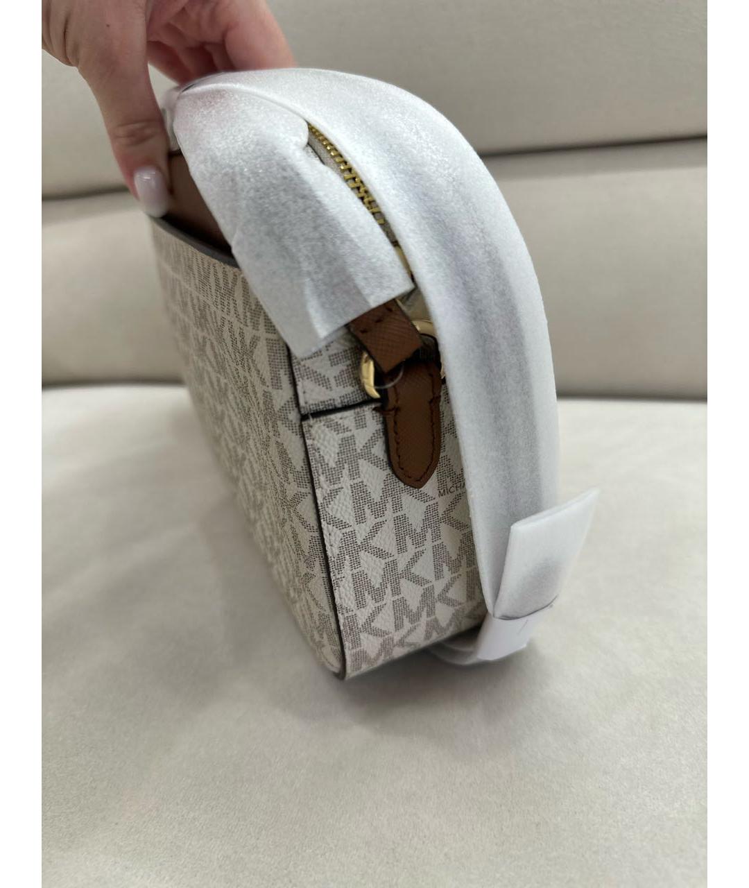 MICHAEL KORS Бежевая сумка через плечо из искусственной кожи, фото 2