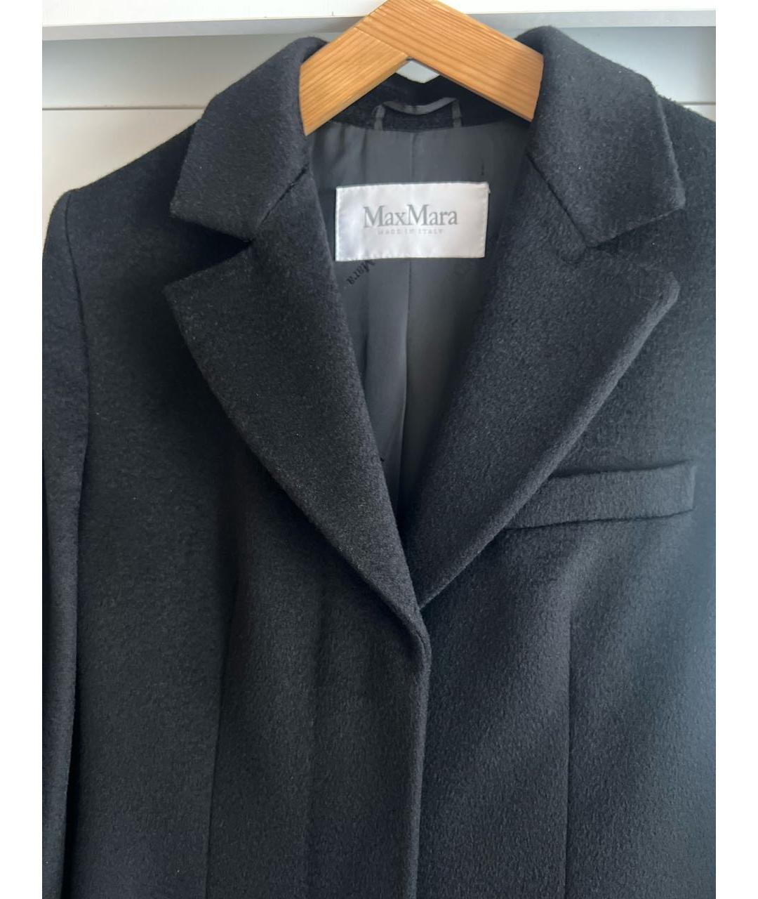 MAX MARA Черное шерстяное пальто, фото 3