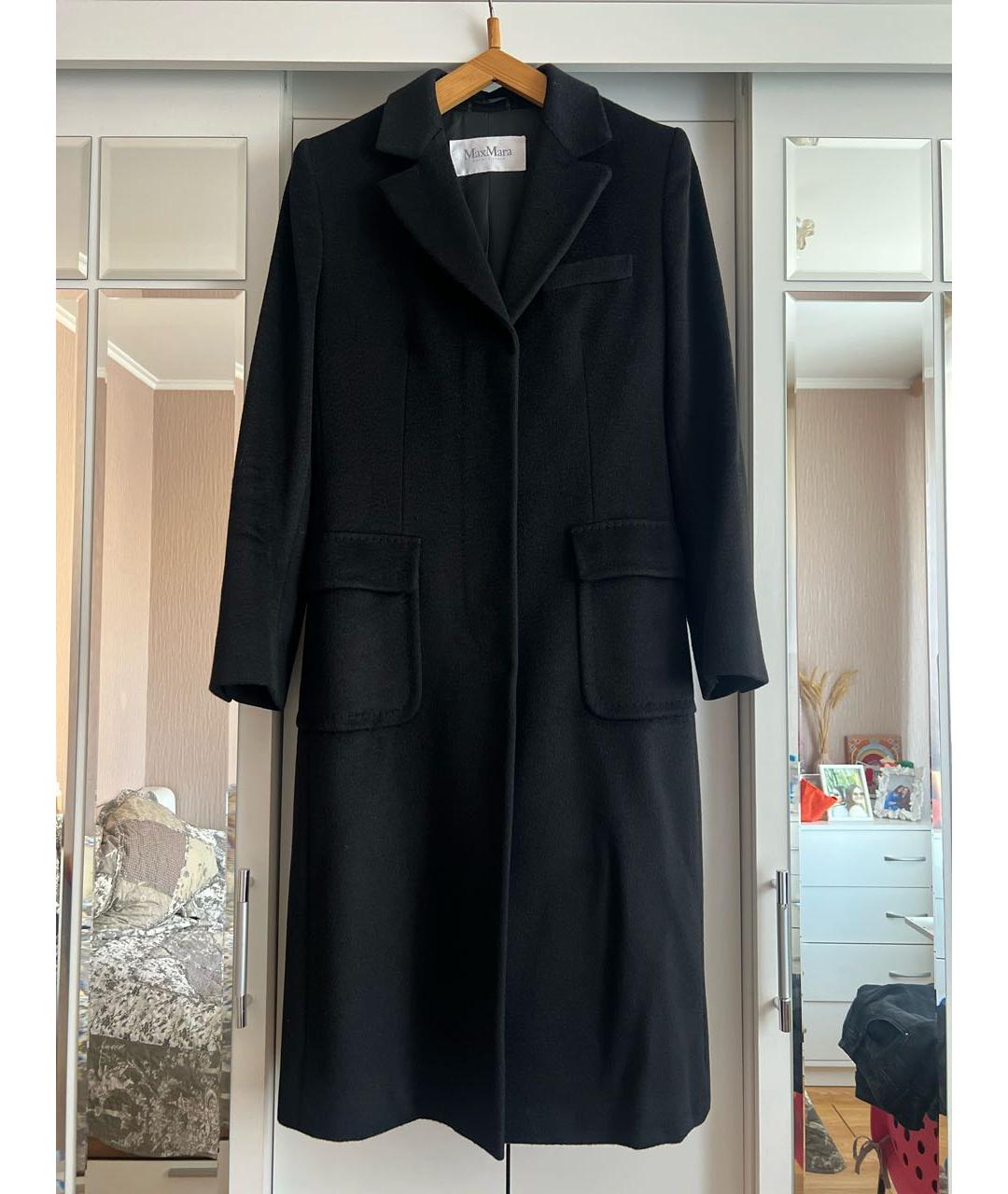 MAX MARA Черное шерстяное пальто, фото 7