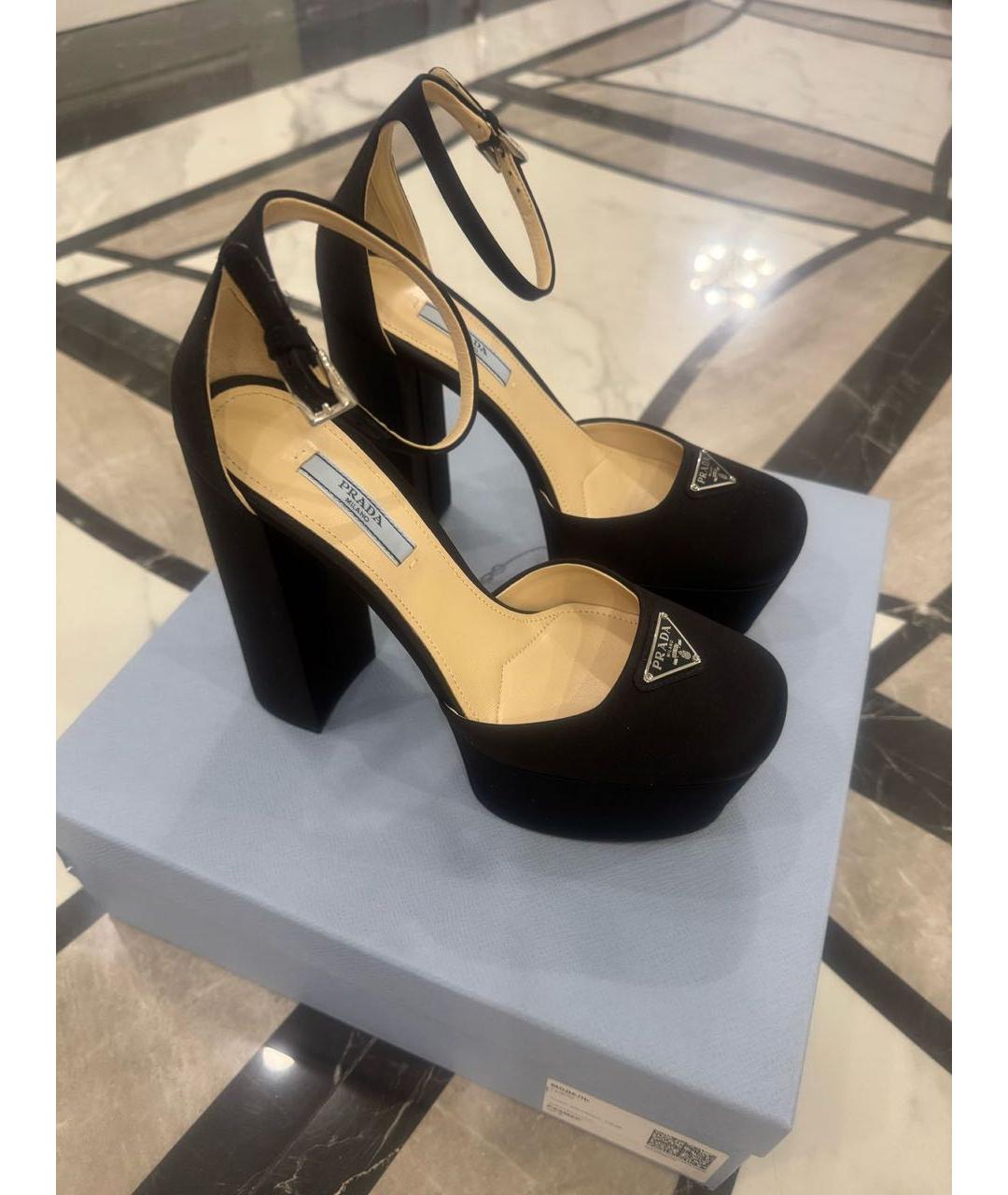 PRADA Черные текстильные туфли, фото 6