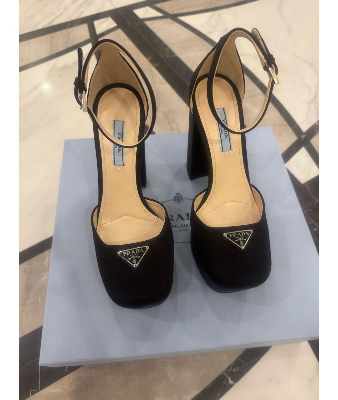 PRADA Черные текстильные туфли, фото 2
