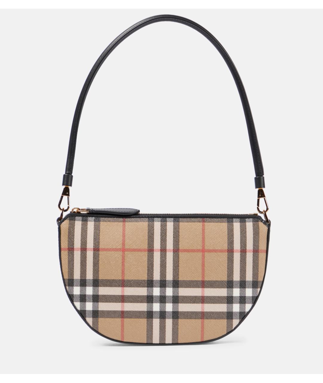 BURBERRY Бежевая кожаная сумка с короткими ручками, фото 8