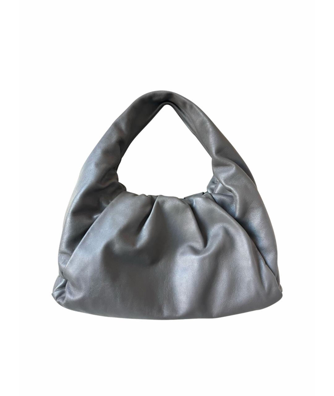 BOTTEGA VENETA Антрацитовая кожаная сумка с короткими ручками, фото 1