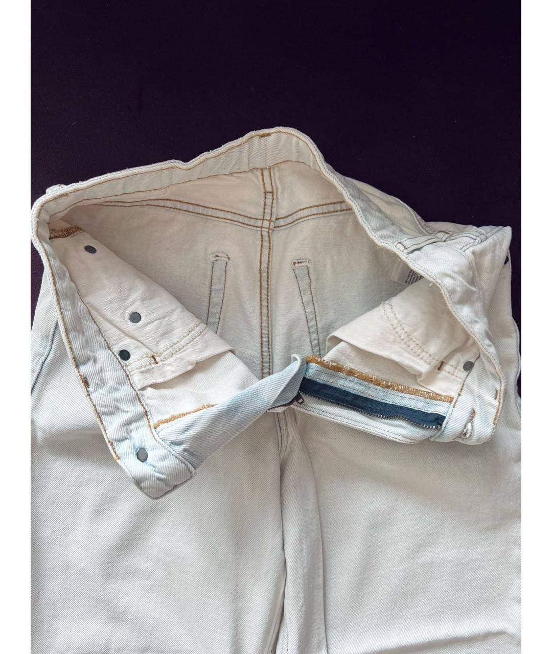 American vintage Голубые хлопковые джинсы слим, фото 3