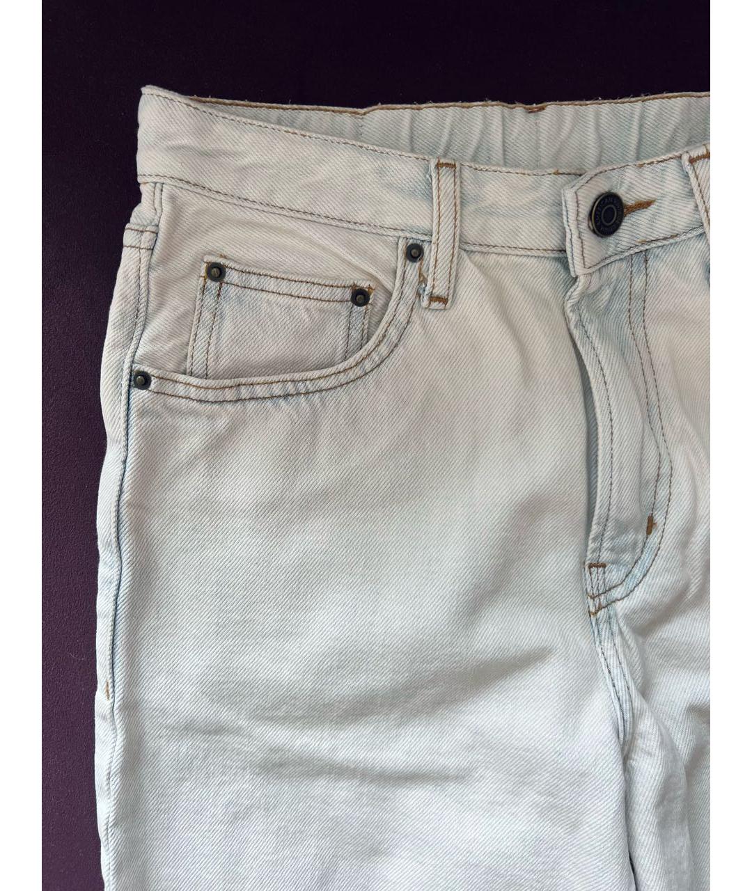 American vintage Голубые хлопковые джинсы слим, фото 4