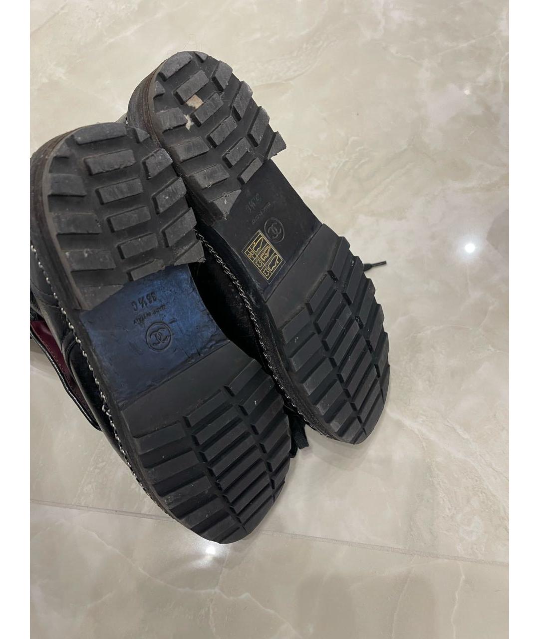 CHANEL Черные ботинки из лакированной кожи, фото 2