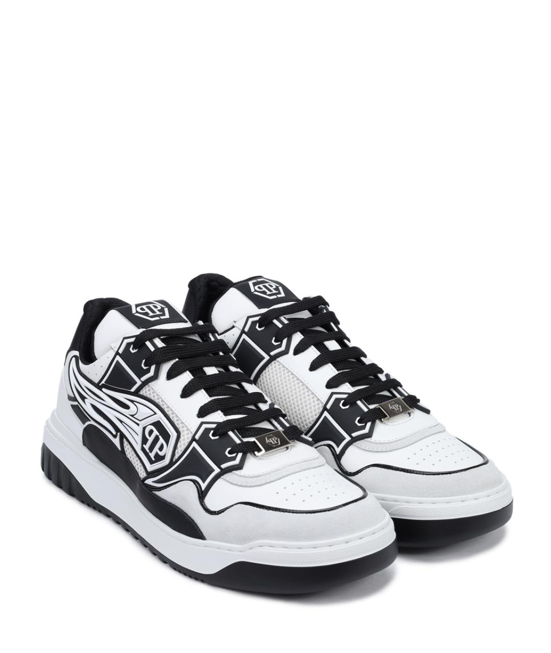 PHILIPP PLEIN Мульти кожаные низкие кроссовки / кеды, фото 2