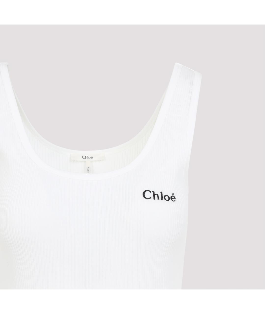 CHLOE Белая хлопковая майка, фото 3