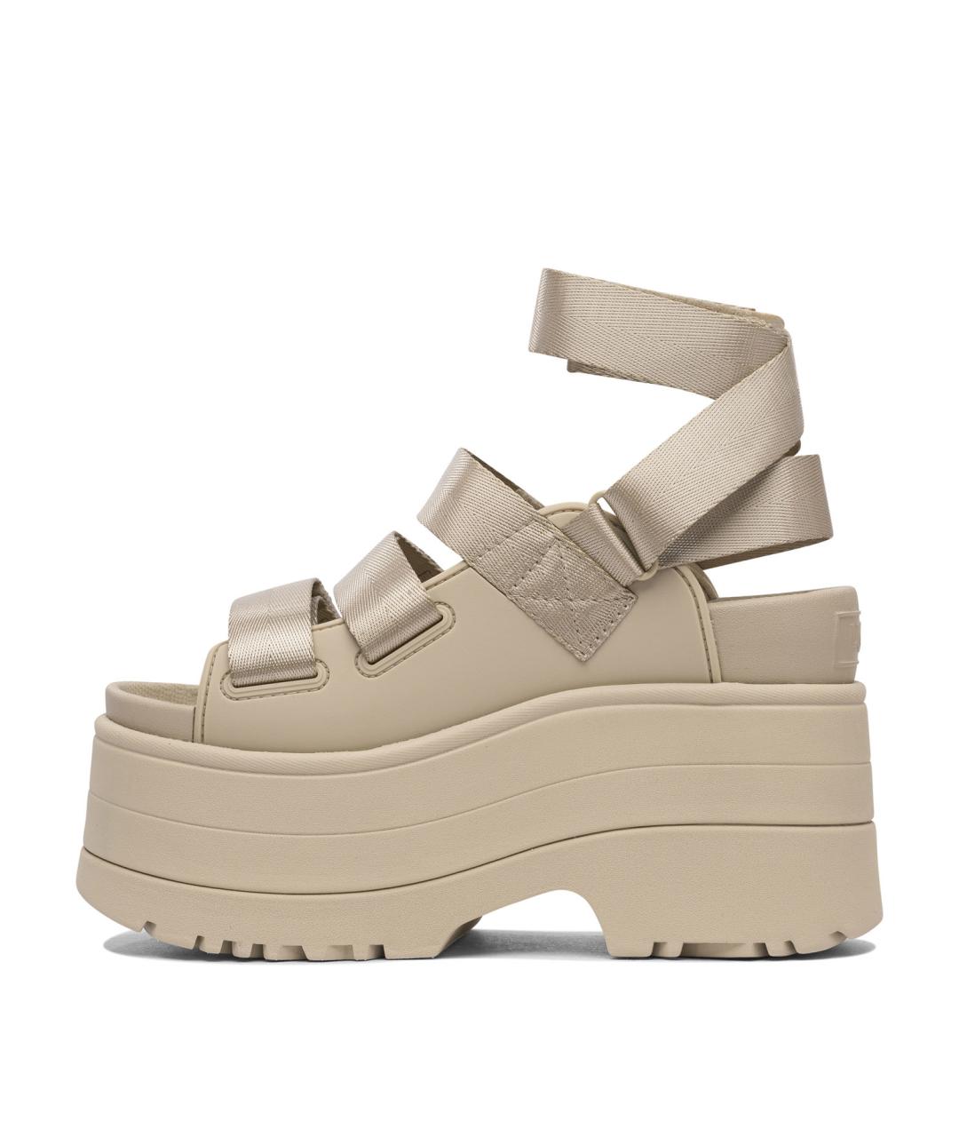 UGG AUSTRALIA Бежевые текстильные сандалии, фото 3