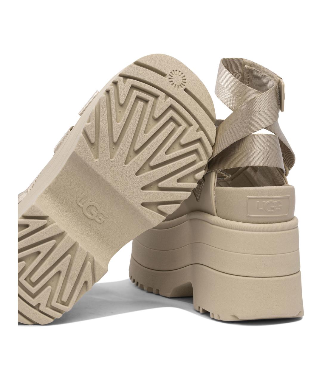 UGG AUSTRALIA Бежевые текстильные сандалии, фото 5