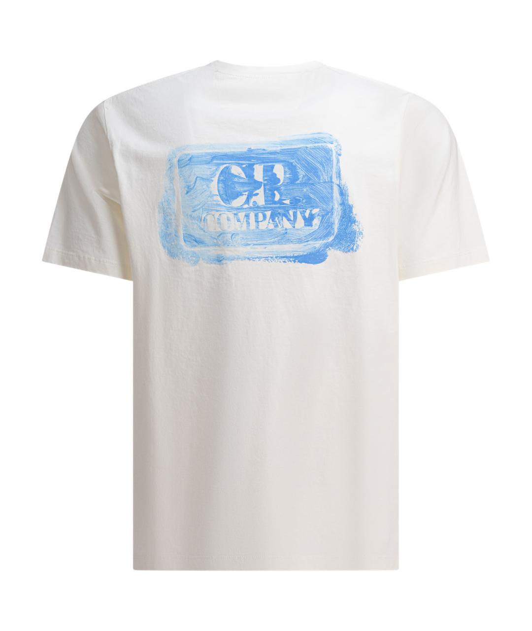 CP COMPANY Белая хлопковая футболка, фото 2