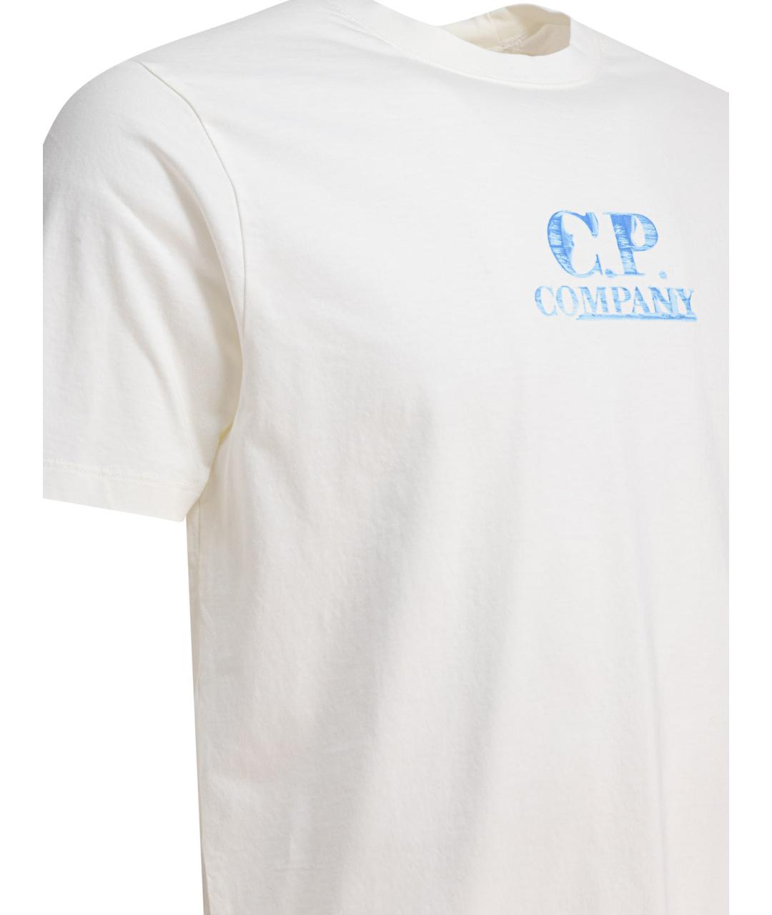 CP COMPANY Белая хлопковая футболка, фото 4