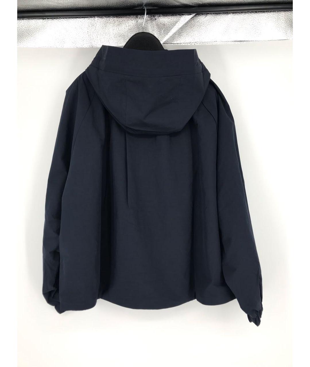 WEEKEND MAX MARA Темно-синяя полиэстеровая куртка, фото 2