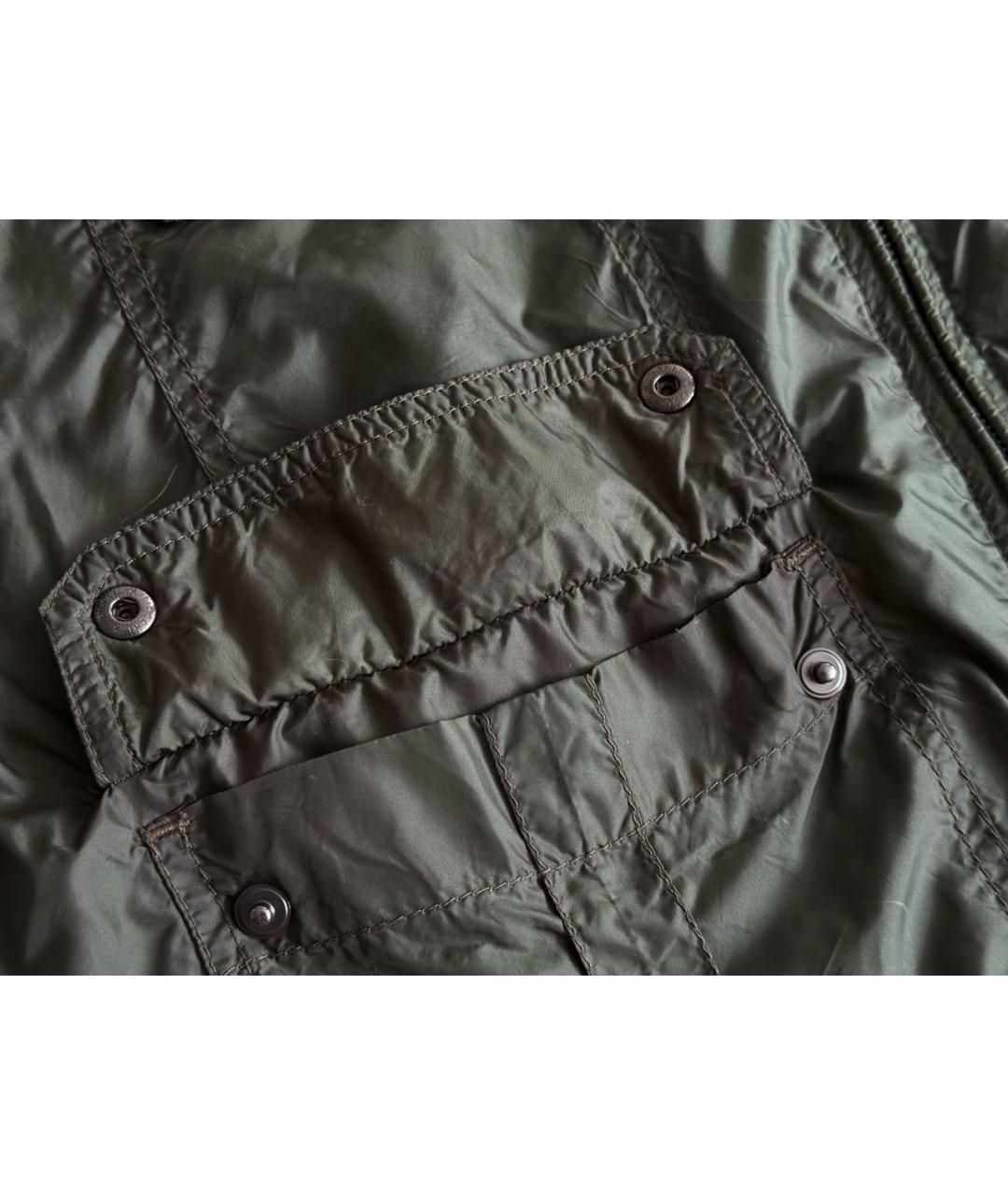 MONCLER Хаки полиэстеровая куртка, фото 5