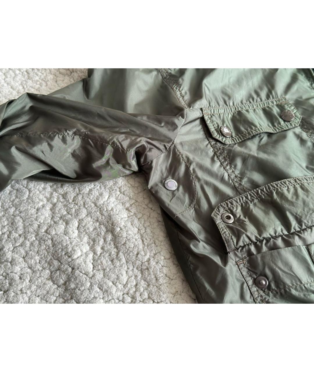MONCLER Хаки полиэстеровая куртка, фото 6