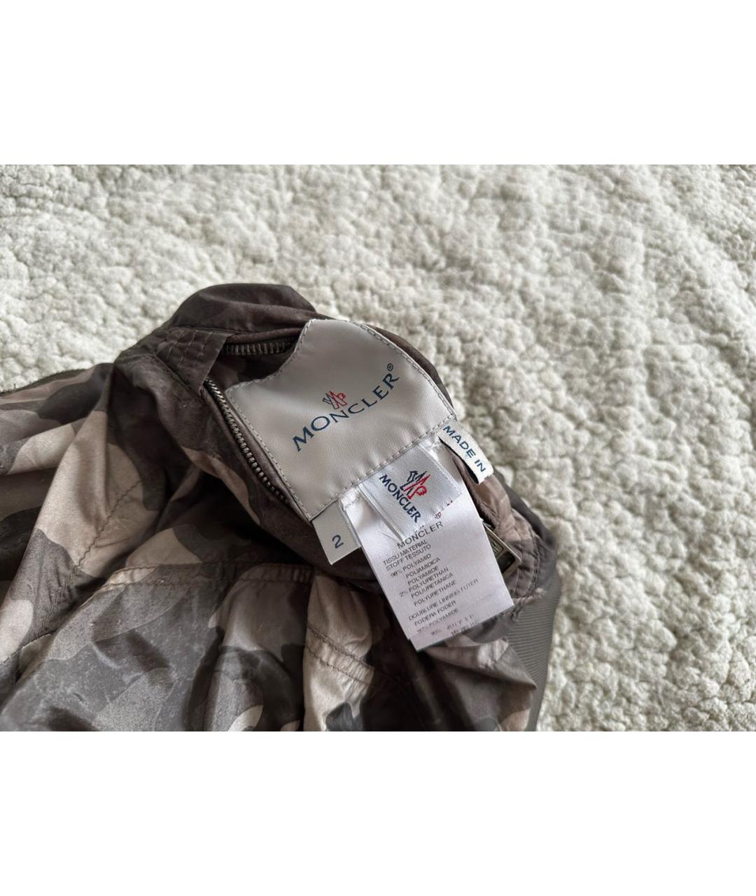 MONCLER Хаки полиэстеровая куртка, фото 8