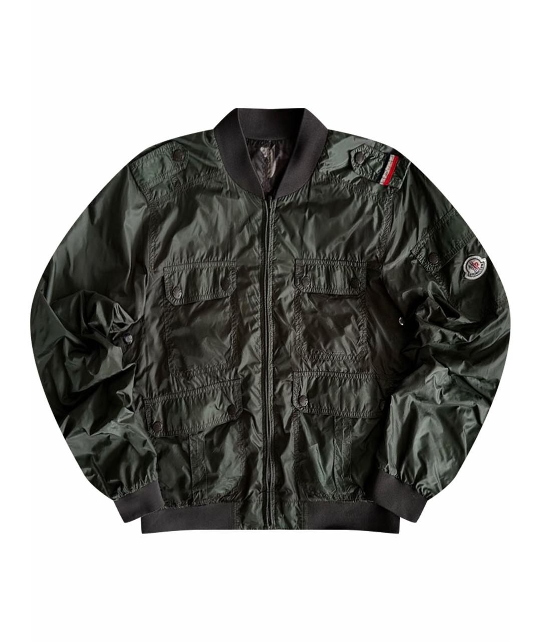 MONCLER Хаки полиэстеровая куртка, фото 1