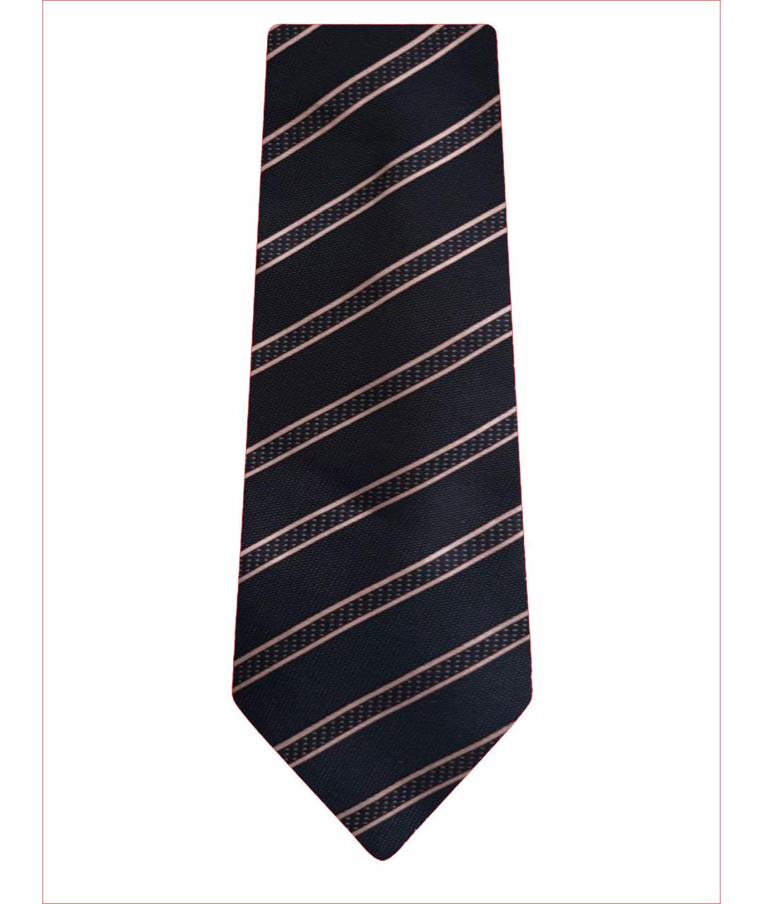 ERMENEGILDO ZEGNA Темно-синий шелковый галстук, фото 7