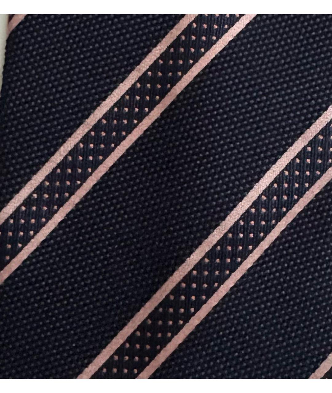 ERMENEGILDO ZEGNA Темно-синий шелковый галстук, фото 4