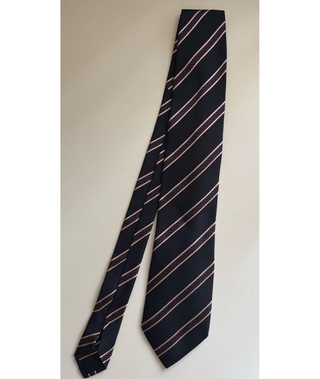 ERMENEGILDO ZEGNA Темно-синий шелковый галстук, фото 6