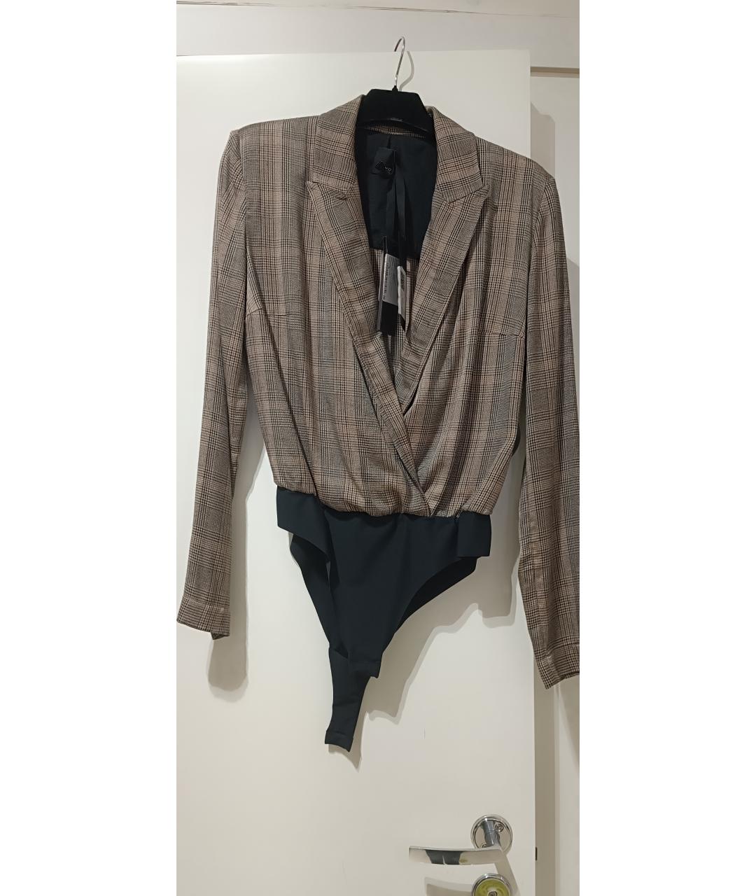 PINKO Коричневое вискозное боди, фото 5