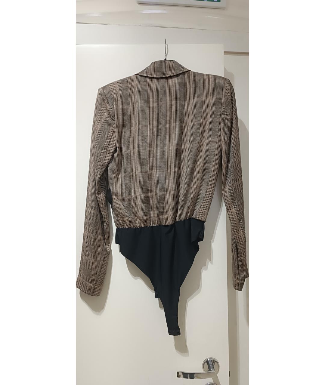 PINKO Коричневое вискозное боди, фото 2