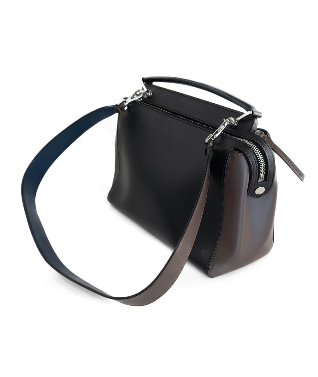 FENDI Черная кожаная сумка тоут, фото 3