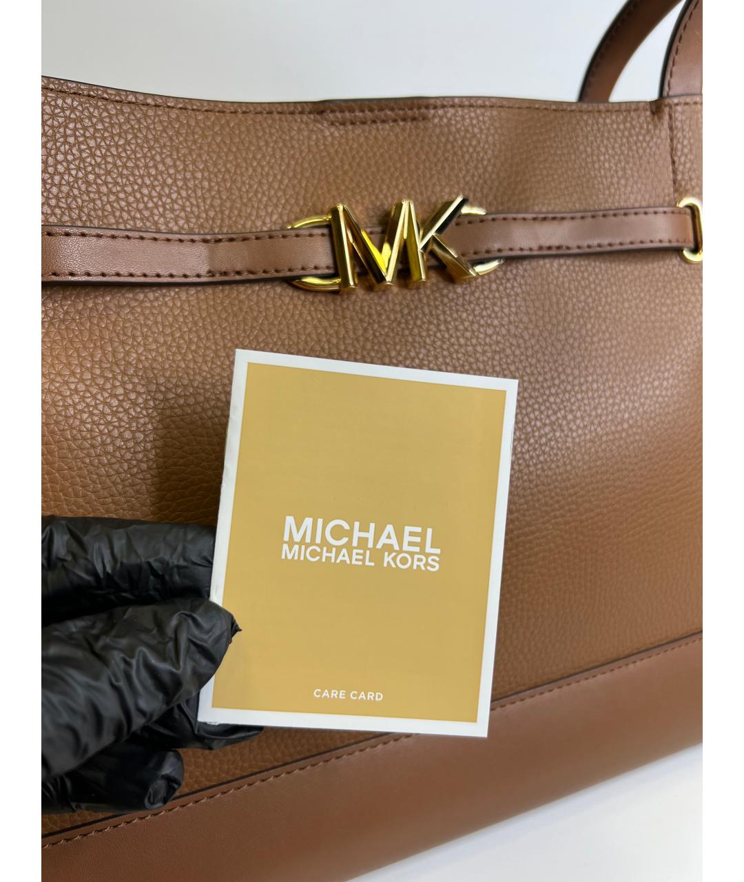 MICHAEL KORS Коричневая кожаная сумка тоут, фото 6