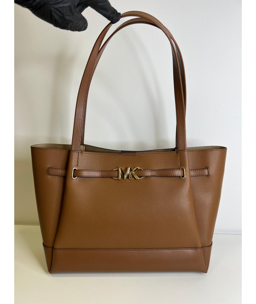 MICHAEL KORS Коричневая кожаная сумка тоут, фото 8