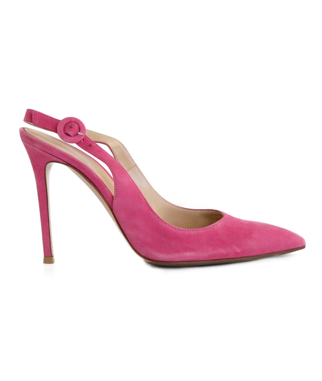 GIANVITO ROSSI Розовые замшевые туфли, фото 6