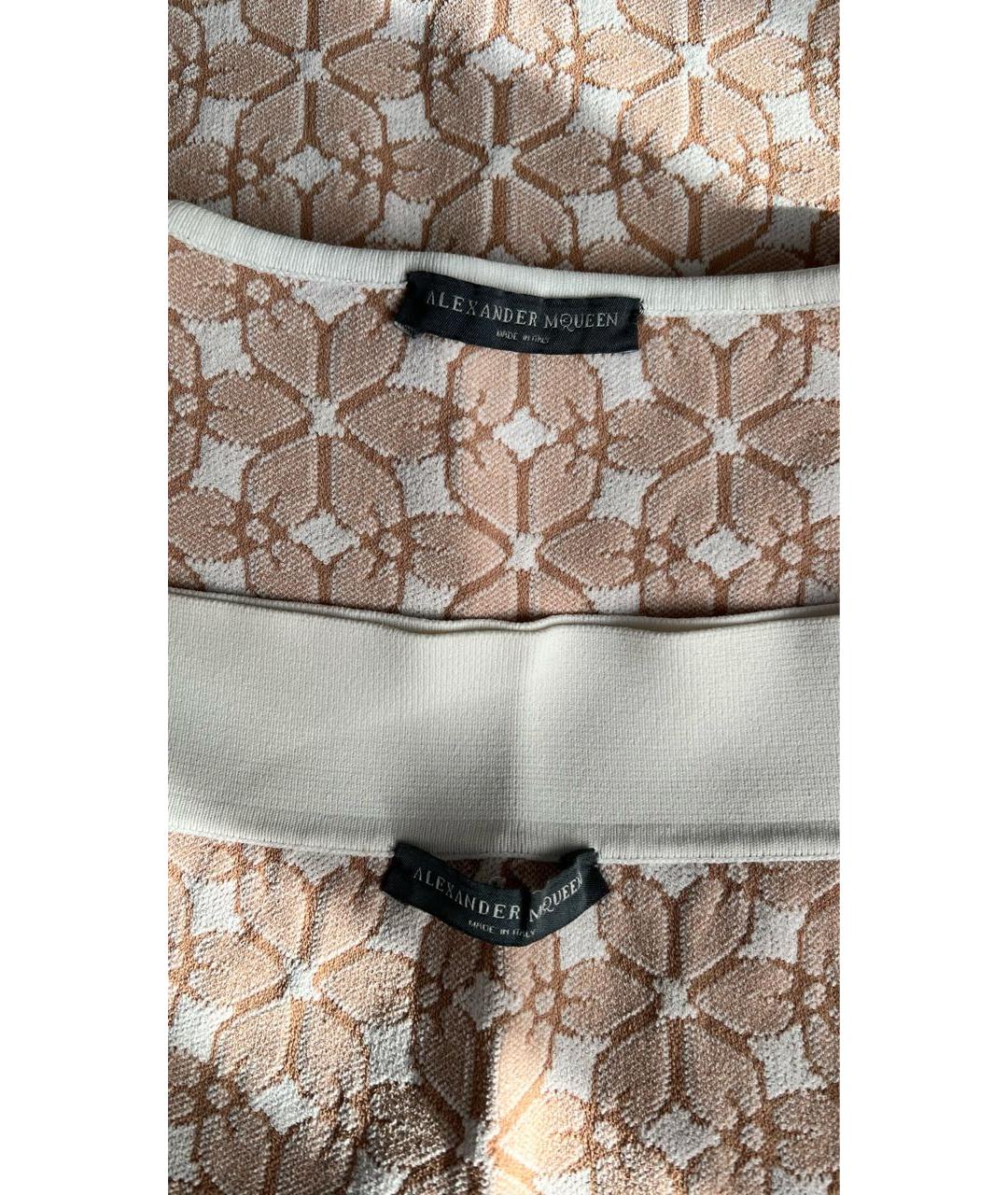 ALEXANDER MCQUEEN Белый вискозный костюм с юбками, фото 3