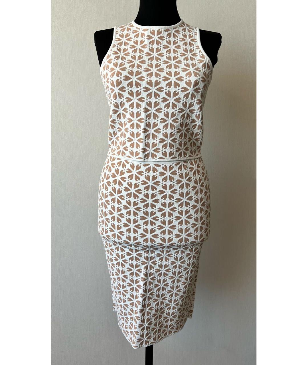 ALEXANDER MCQUEEN Белый вискозный костюм с юбками, фото 5