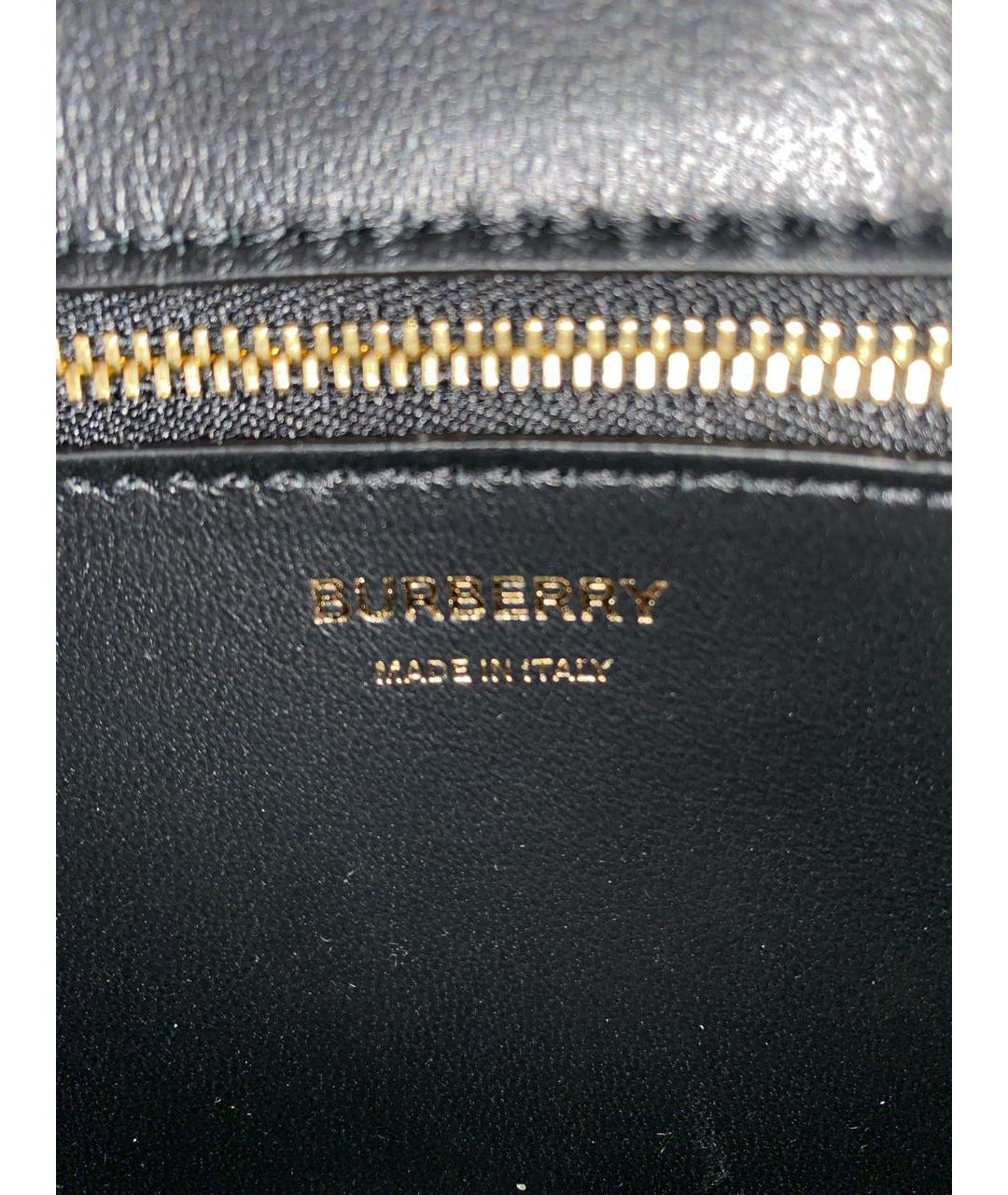 BURBERRY Коричневая кожаная сумка с короткими ручками, фото 7
