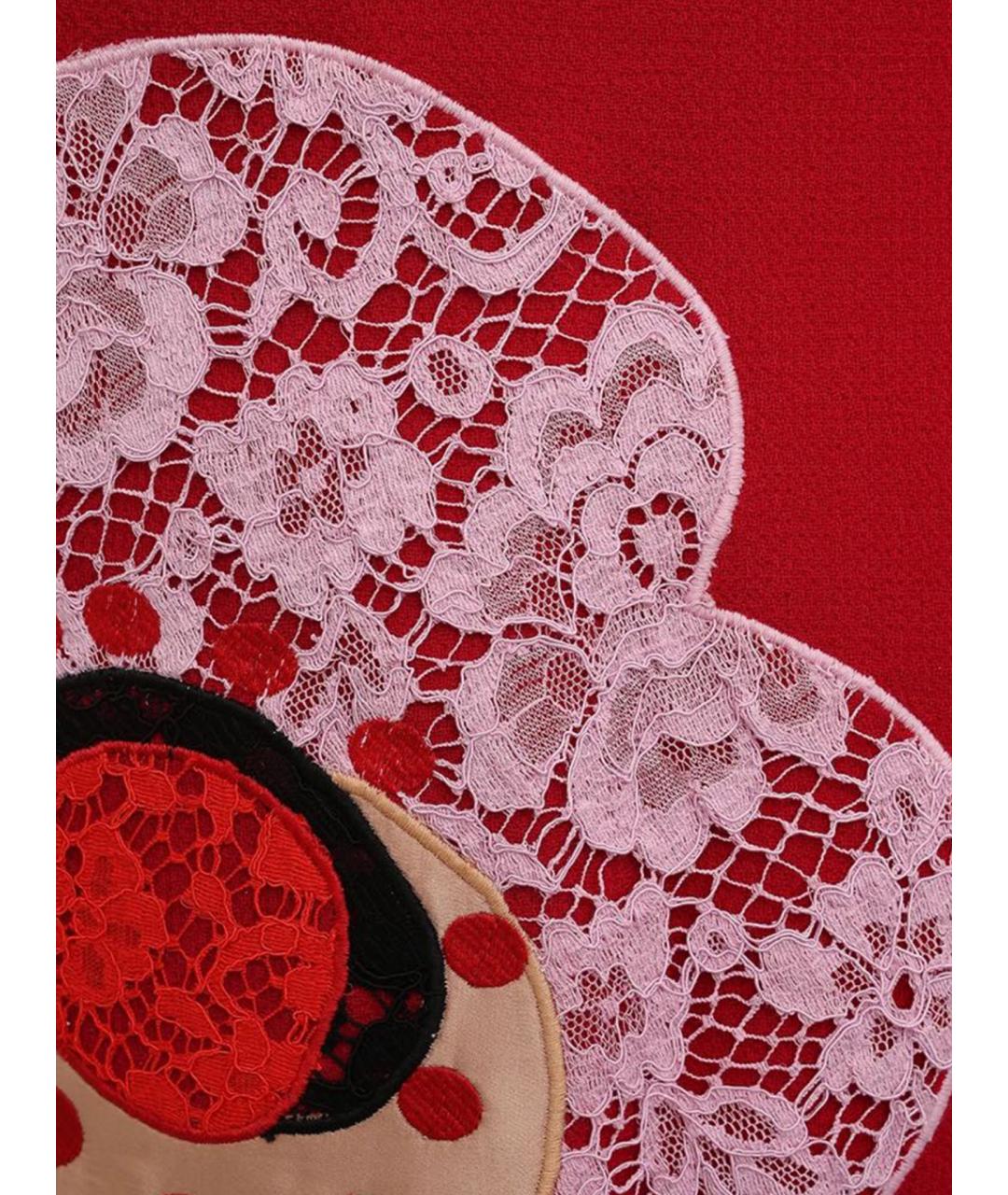 DOLCE&GABBANA Красное шерстяное коктейльное платье, фото 8