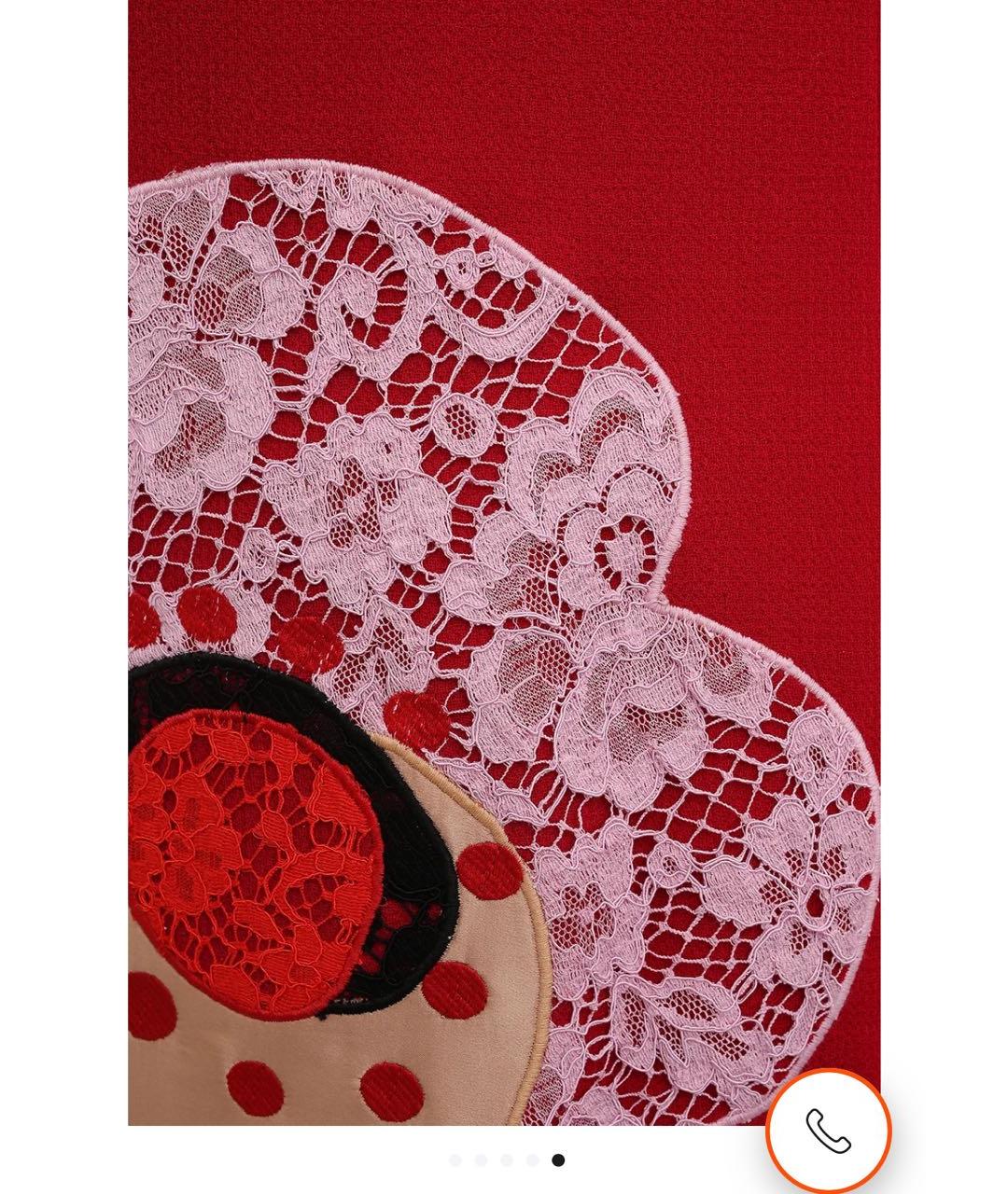 DOLCE&GABBANA Красное шерстяное коктейльное платье, фото 5