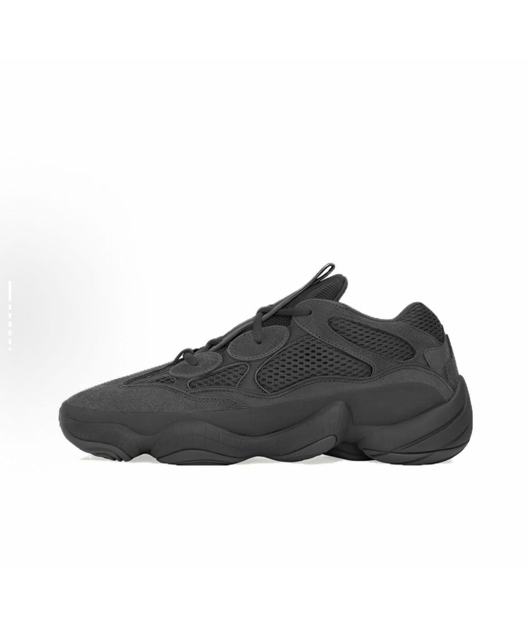 ADIDAS YEEZY Черные замшевые низкие кроссовки / кеды, фото 8