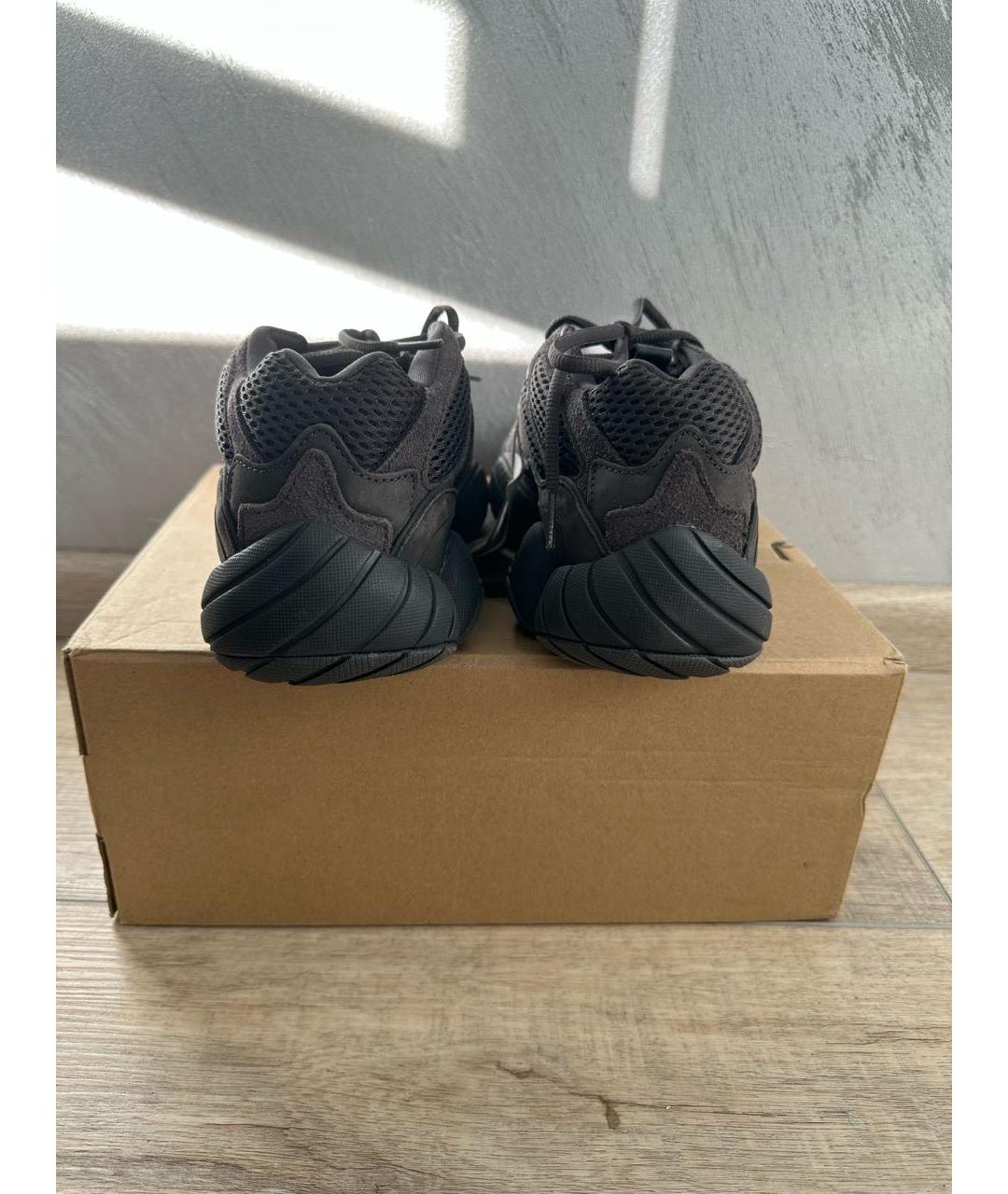 ADIDAS YEEZY Черные замшевые низкие кроссовки / кеды, фото 4
