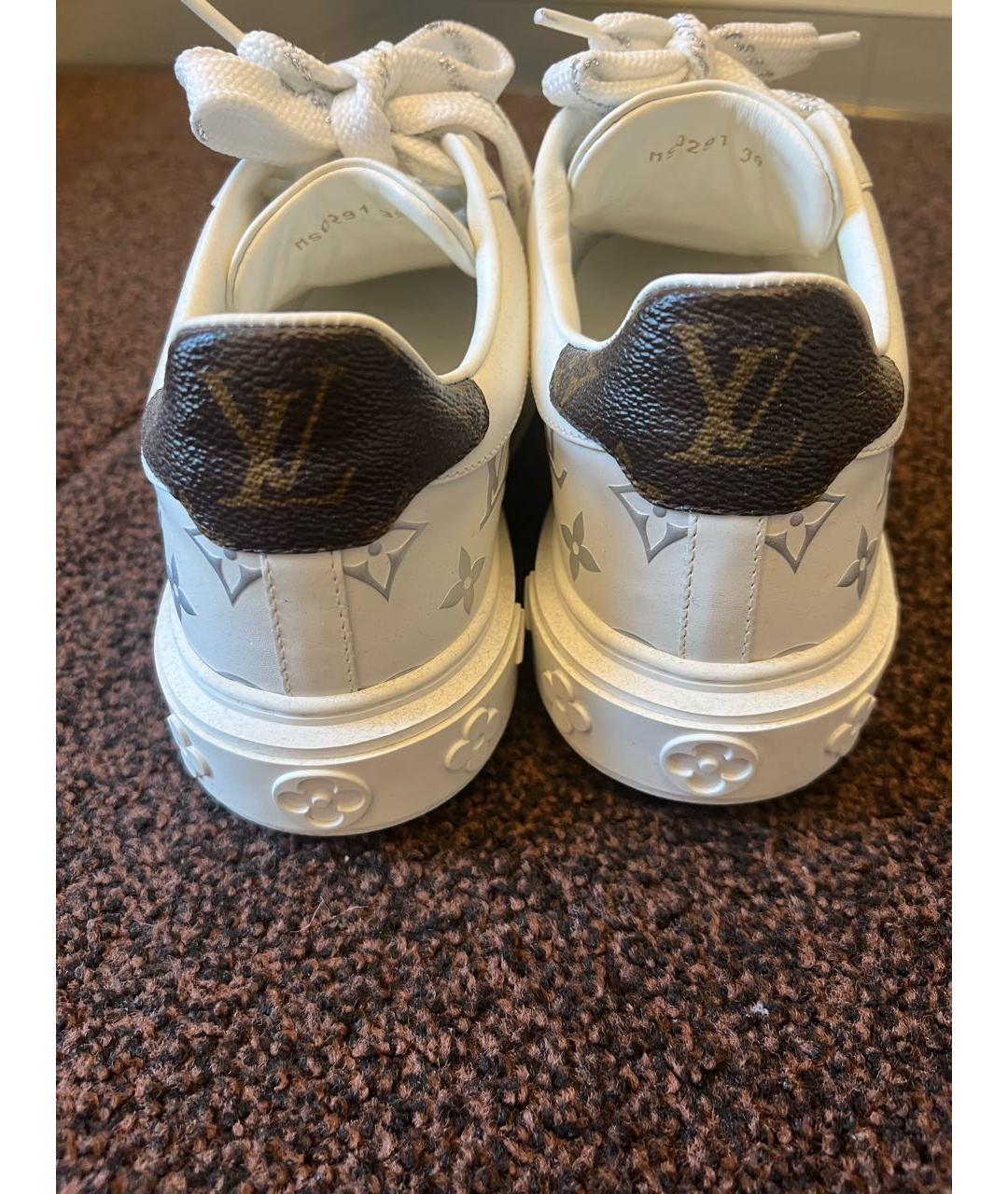 LOUIS VUITTON Белые кожаные кеды, фото 4