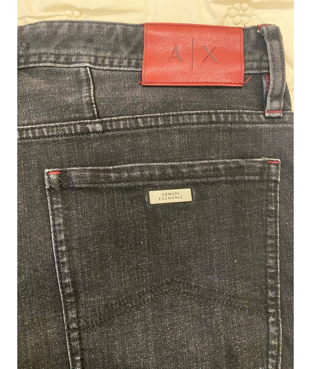 ARMANI EXCHANGE Черные хлопковые джинсы, фото 5