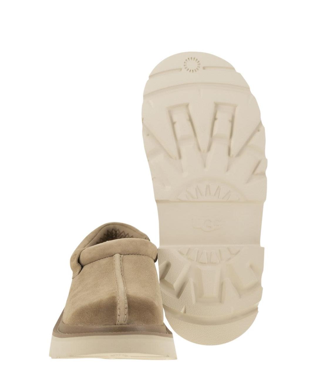 UGG AUSTRALIA Бежевые нубуковые низкие ботинки, фото 5
