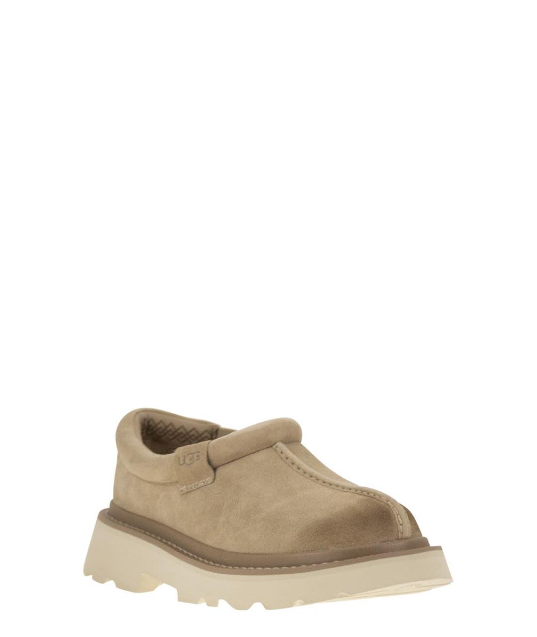 UGG AUSTRALIA Бежевые нубуковые низкие ботинки, фото 2