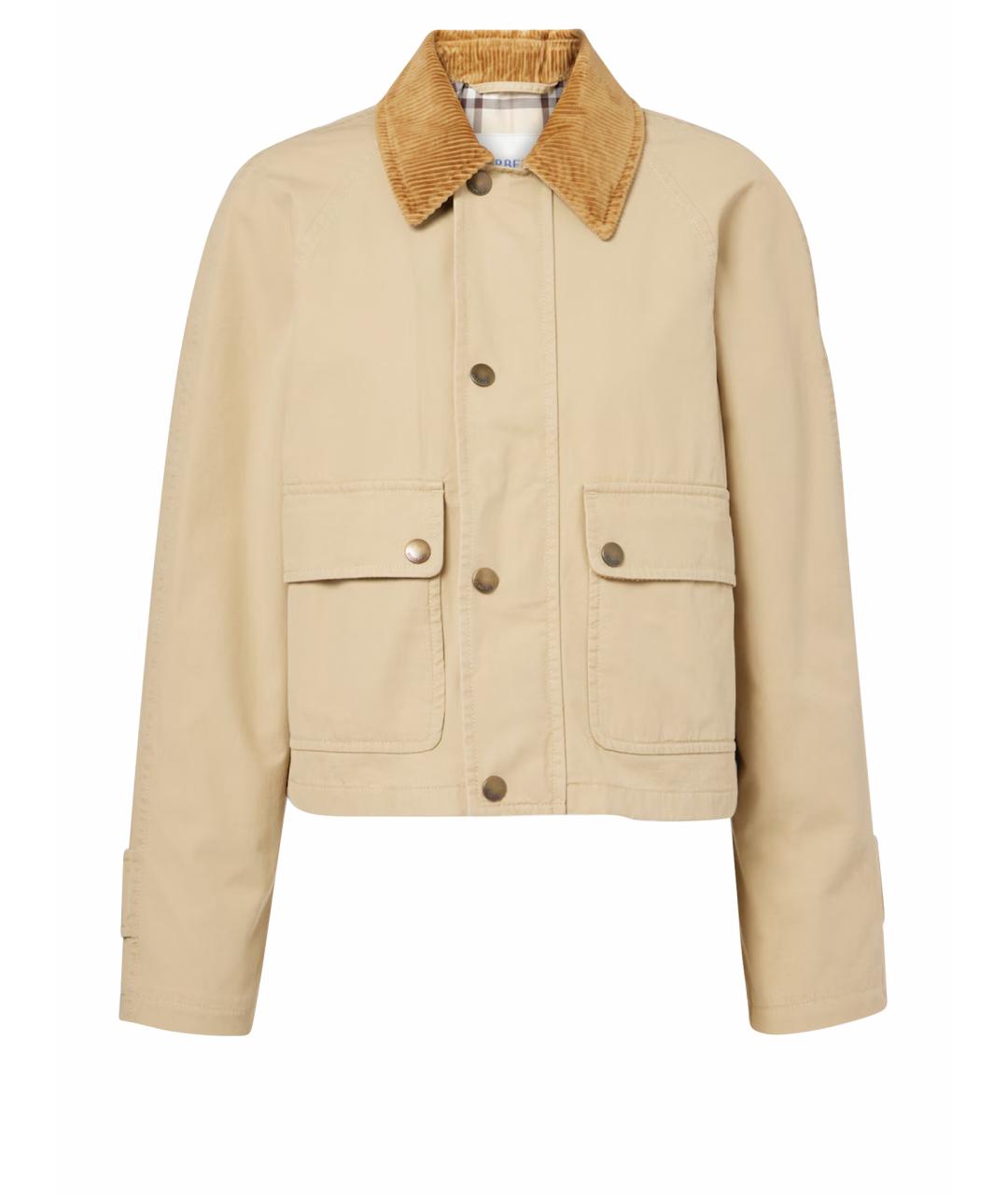 BURBERRY Бежевая хлопковая куртка, фото 1