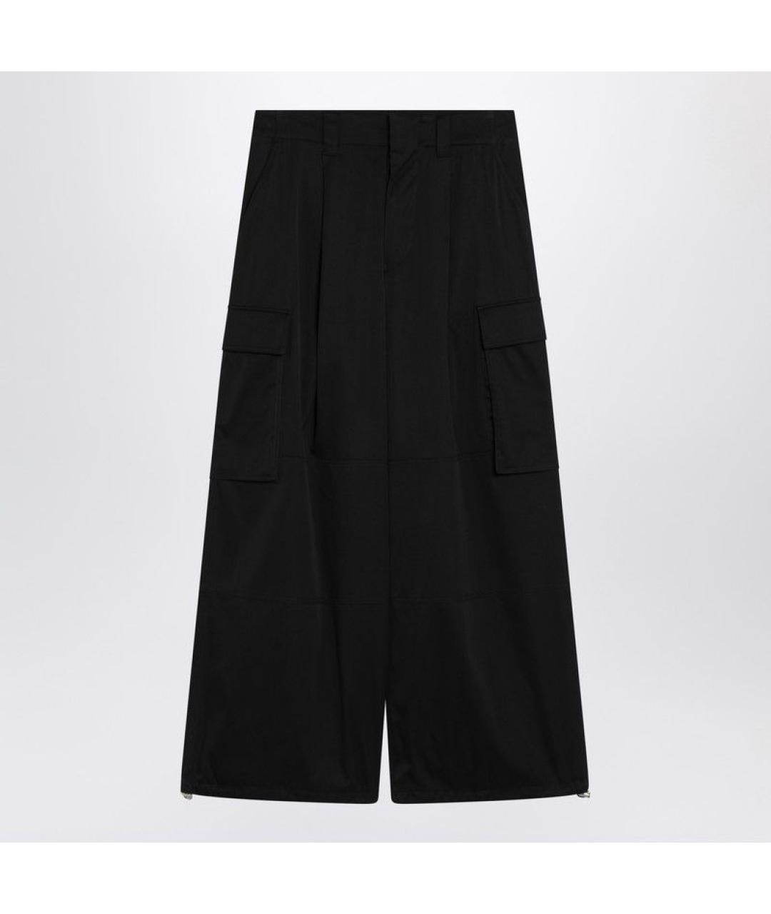 LOEWE Черные хлопковые брюки широкие, фото 3