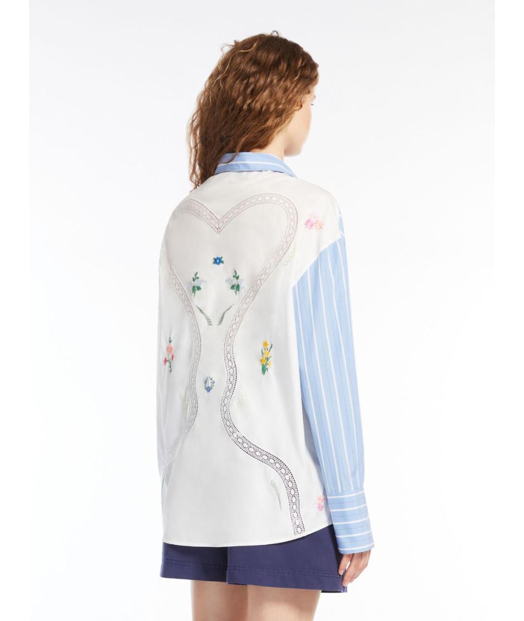 WEEKEND MAX MARA Голубая хлопковая рубашка, фото 4