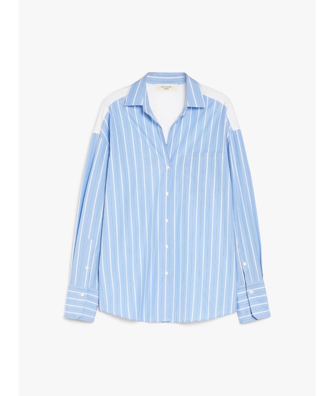 WEEKEND MAX MARA Голубая хлопковая рубашка, фото 6