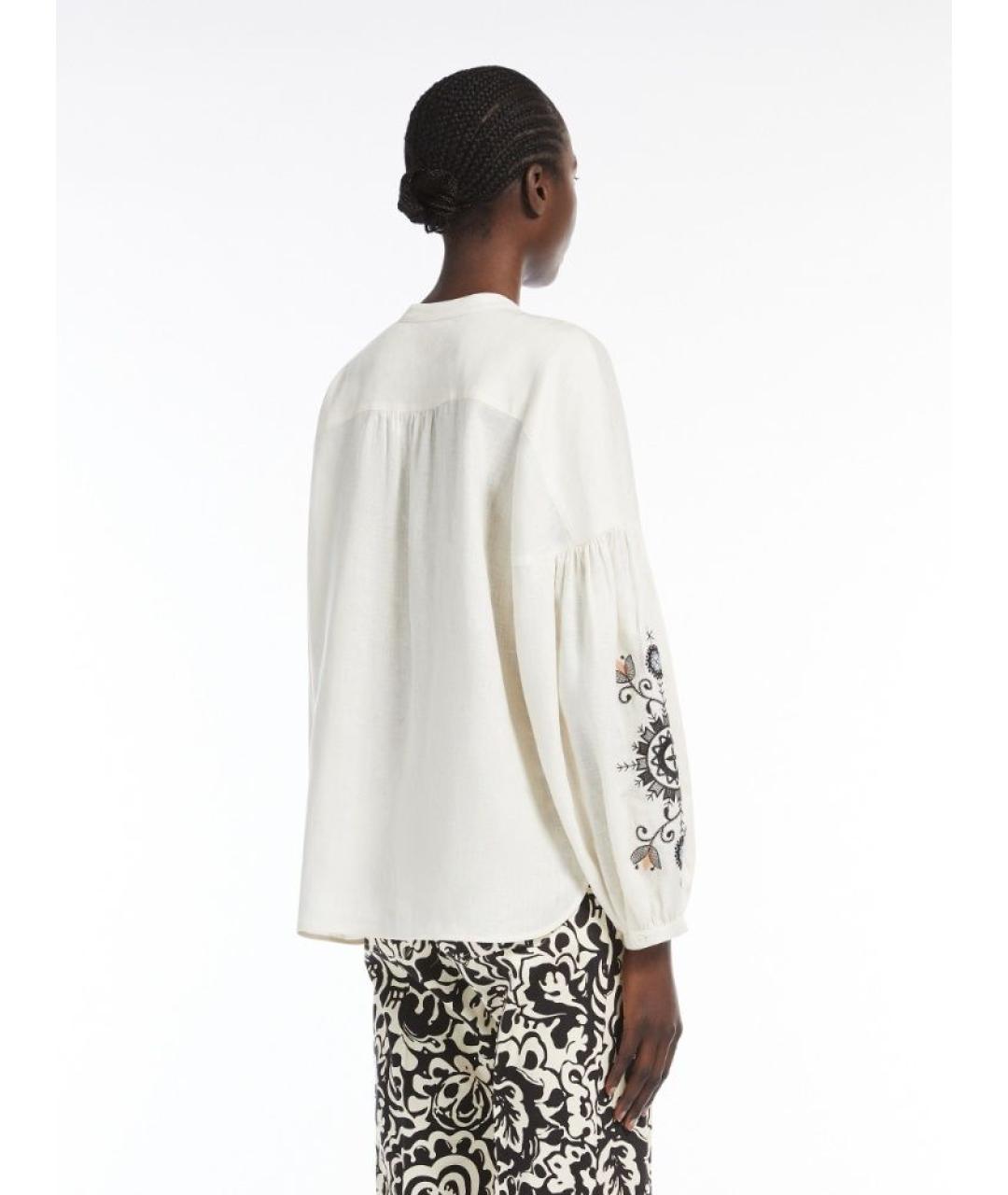 WEEKEND MAX MARA Бежевая льняная рубашка, фото 3