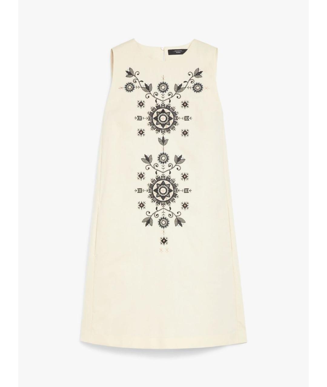 WEEKEND MAX MARA Бежевое хлопковое повседневное платье, фото 1