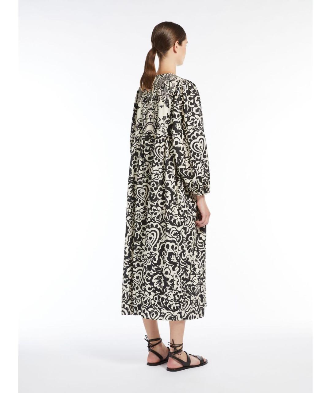 WEEKEND MAX MARA Черное хлопковое повседневное платье, фото 4