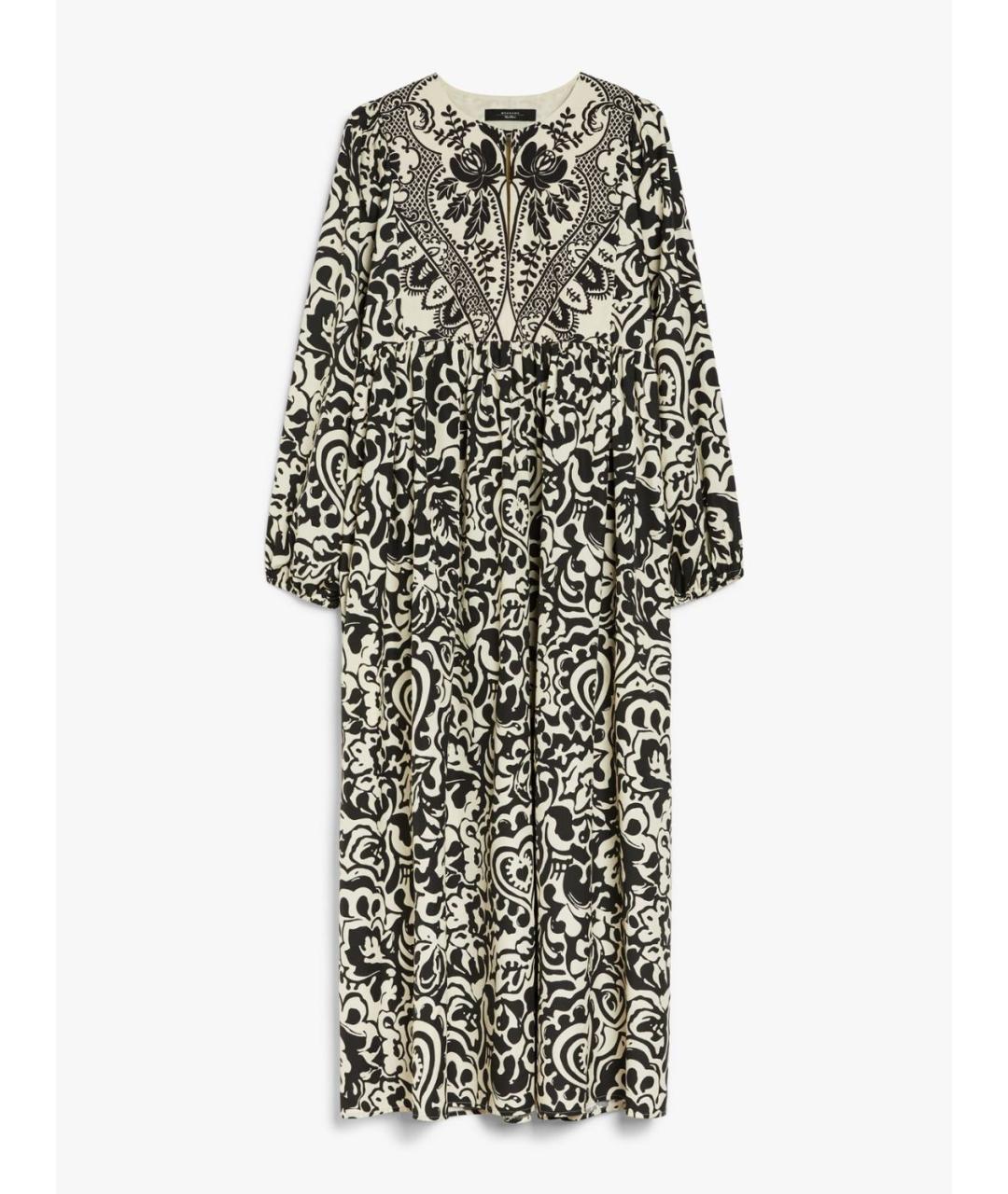 WEEKEND MAX MARA Черное хлопковое повседневное платье, фото 5
